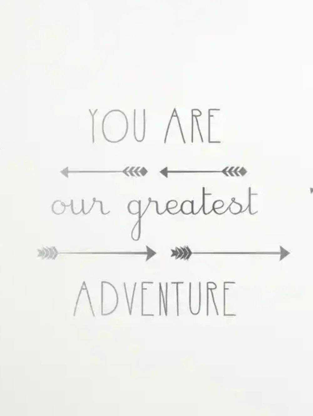 Levtex Baby You Are Our Greatest Adventure Wall Decal -Gray Silver Nursery Decor